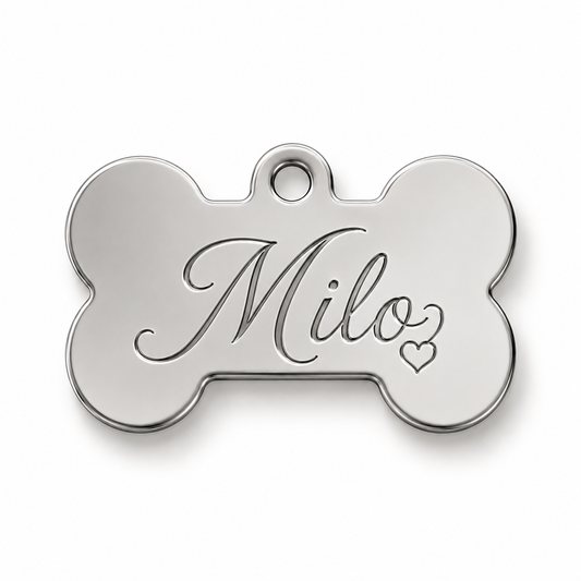 Personalized Stainless Steel Bone Keychain