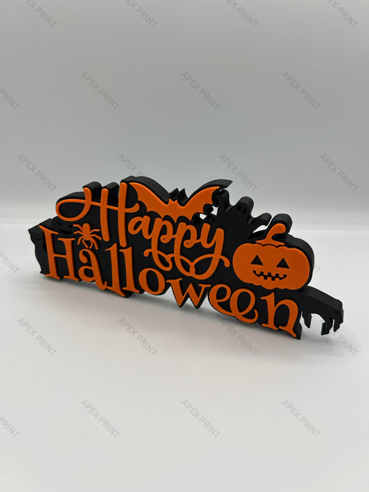 3D Printed Happy Halloween Tabletop Sign
