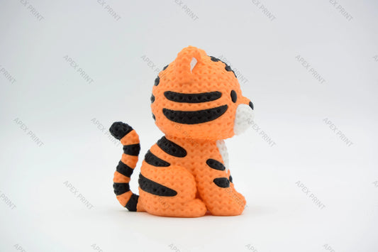 3D Printed Crochet-Style Tiger Figurine