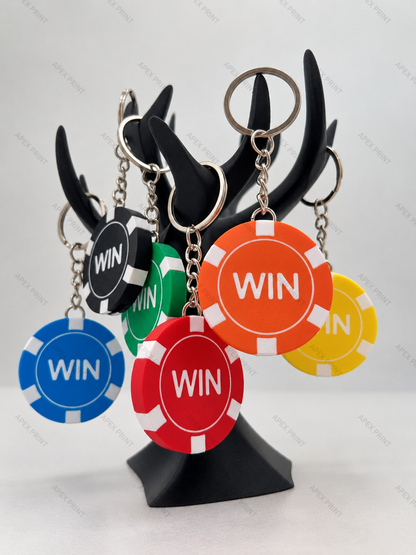 3D Printed Poker Chip Can Opener Keychain - 0010A