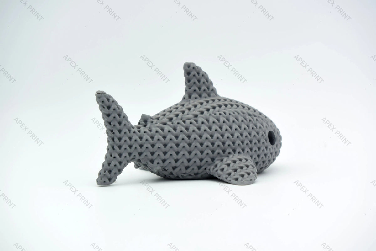 3D Printed Crochet-Style Shark Figurine