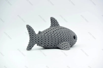 3D Printed Crochet-Style Shark Figurine