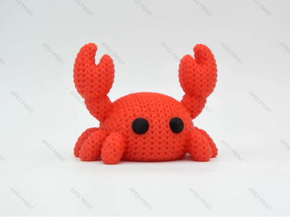 3D Printed Crochet-Style Crab Figurine
