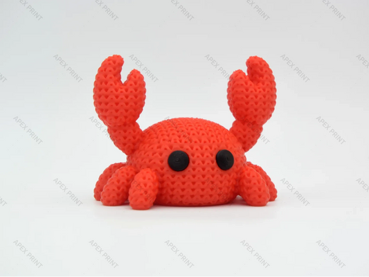 3D Printed Crochet-Style Crab Figurine