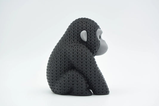 3D Printed Crochet-Style Gorilla Figurine