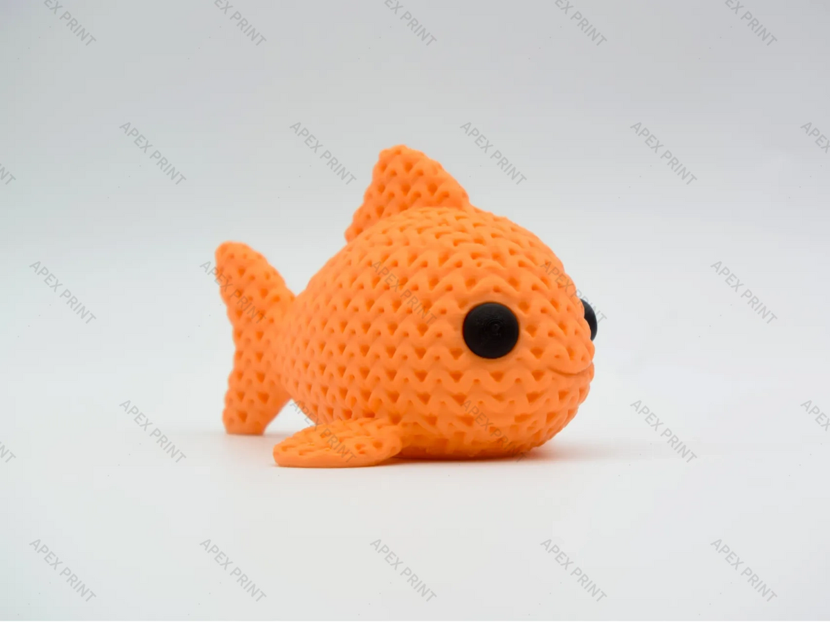 3D Printed Crochet-Style Fish Figurine