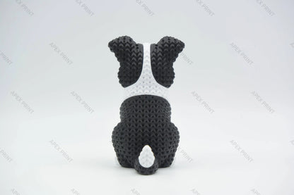 3D Printed Crochet-Style Shepherd Dog Figurine