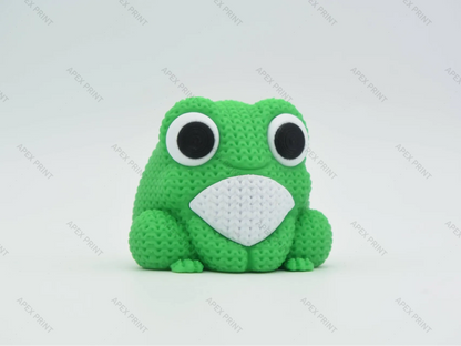 3D Printed Crochet-Style Frog Figurine
