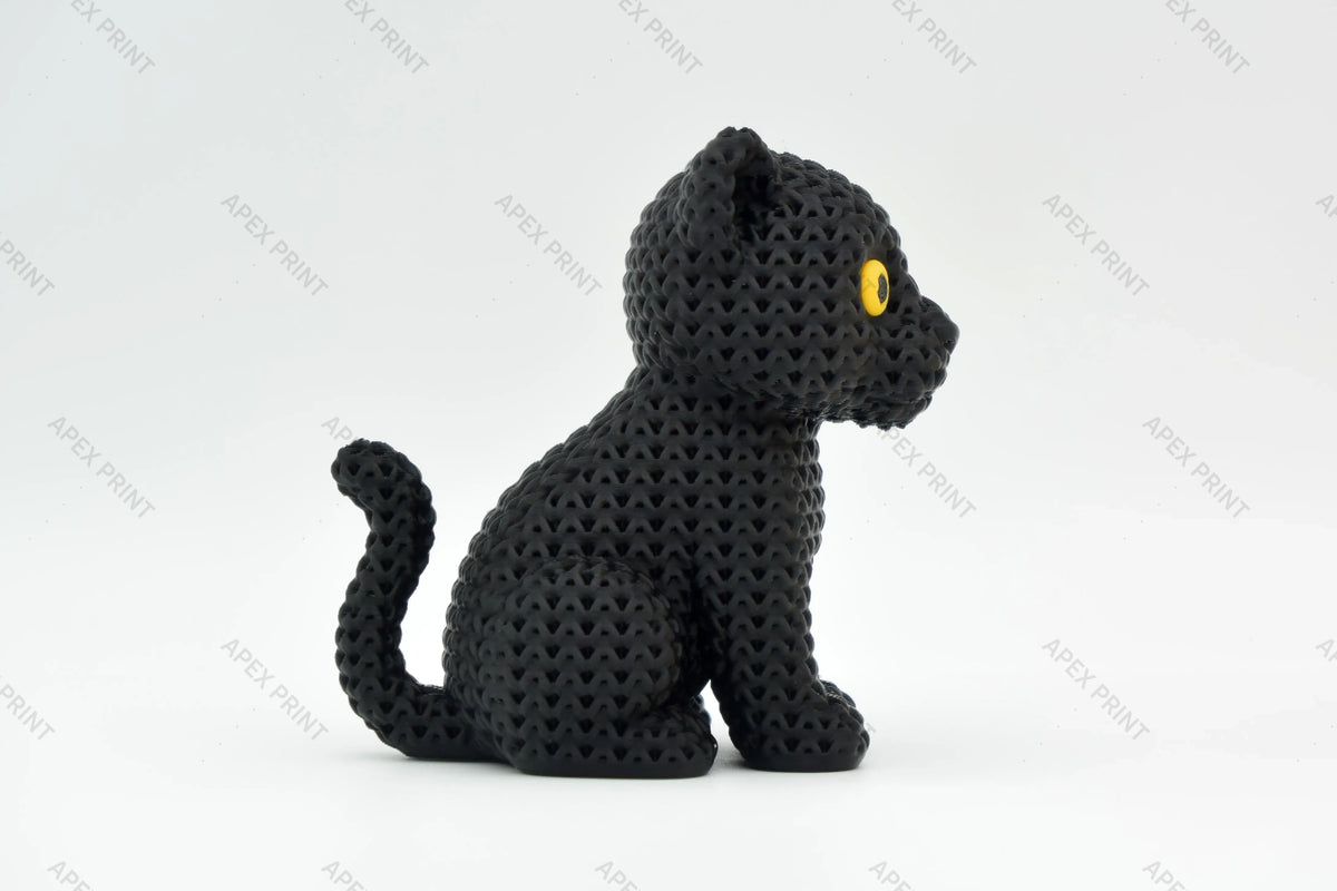3D Printed Crochet-Style Panther Figurine