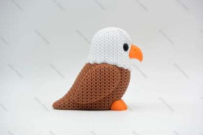3D Printed Crochet-Style Eagle Figurine