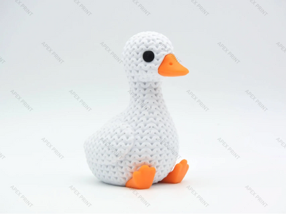 3D Printed Crochet-Style Goose Figurine