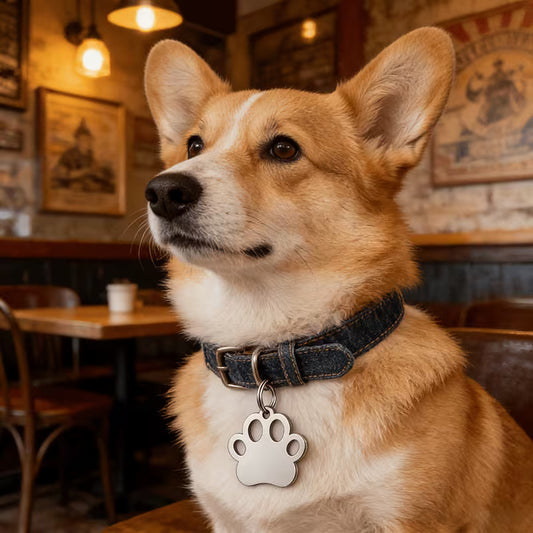 Personalized Stainless Steel Paw Keychain