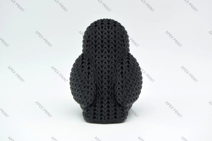 3D Printed Crochet-Style Crow Figurine