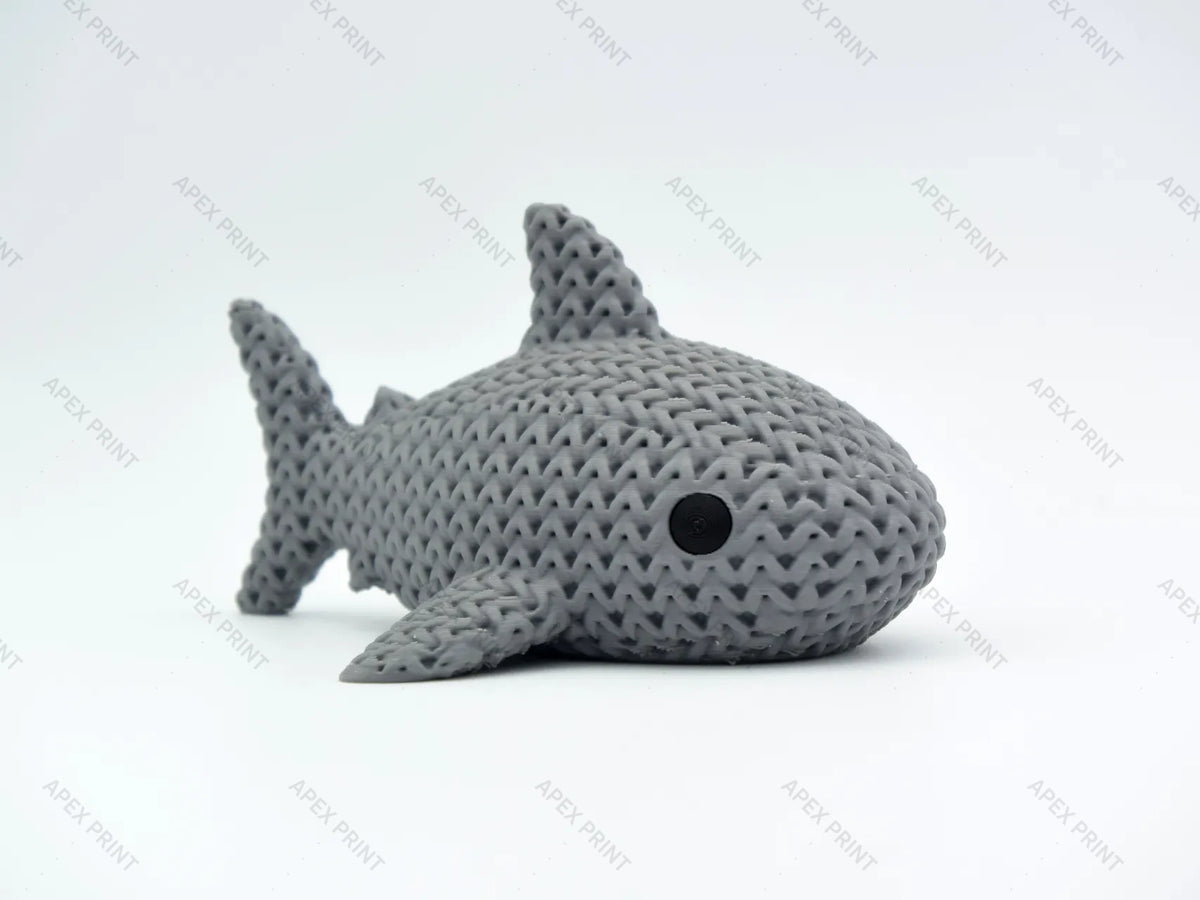 3D Printed Crochet-Style Shark Figurine