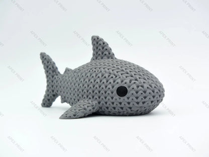 3D Printed Crochet-Style Shark Figurine