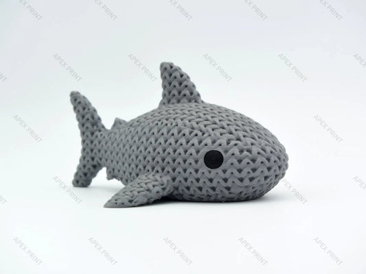 3D Printed Crochet-Style Shark Figurine