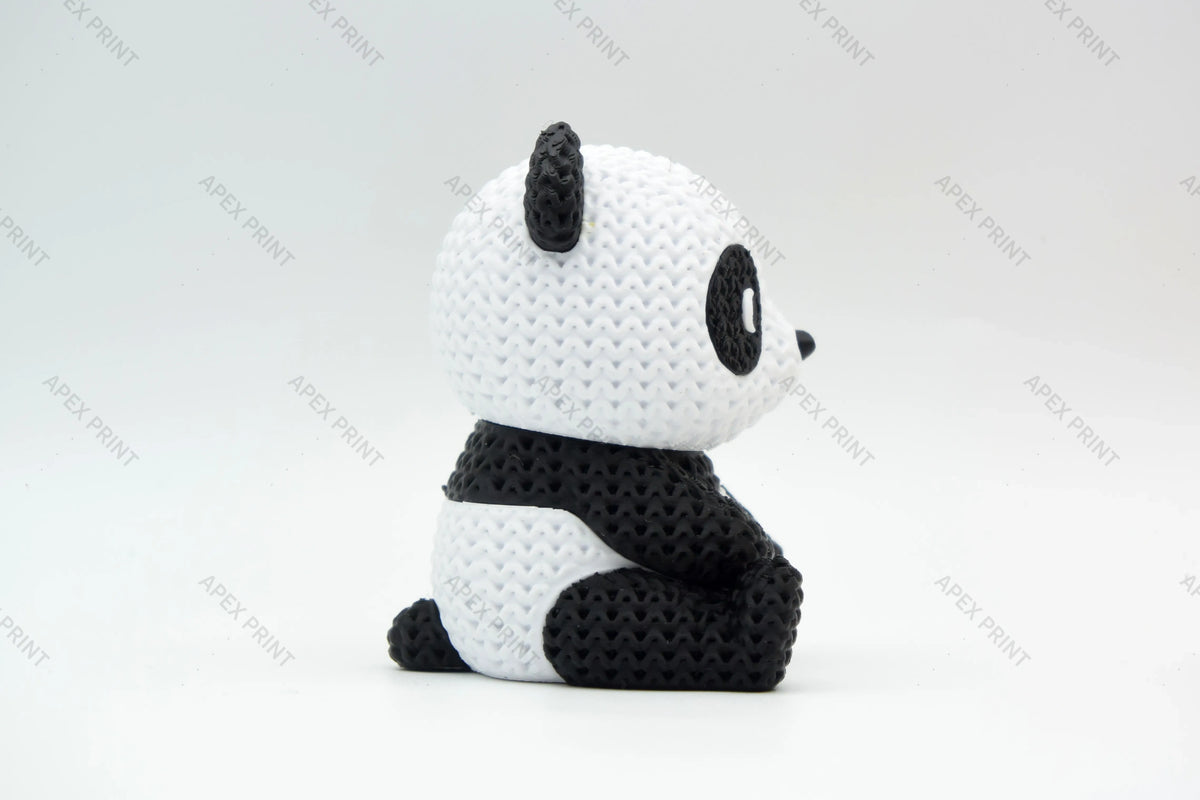 3D Printed Crochet-Style Panda Figurine