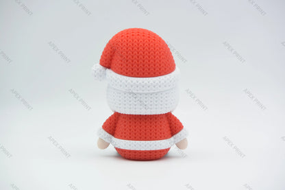 3D Printed Crochet-Style Santa Figurine