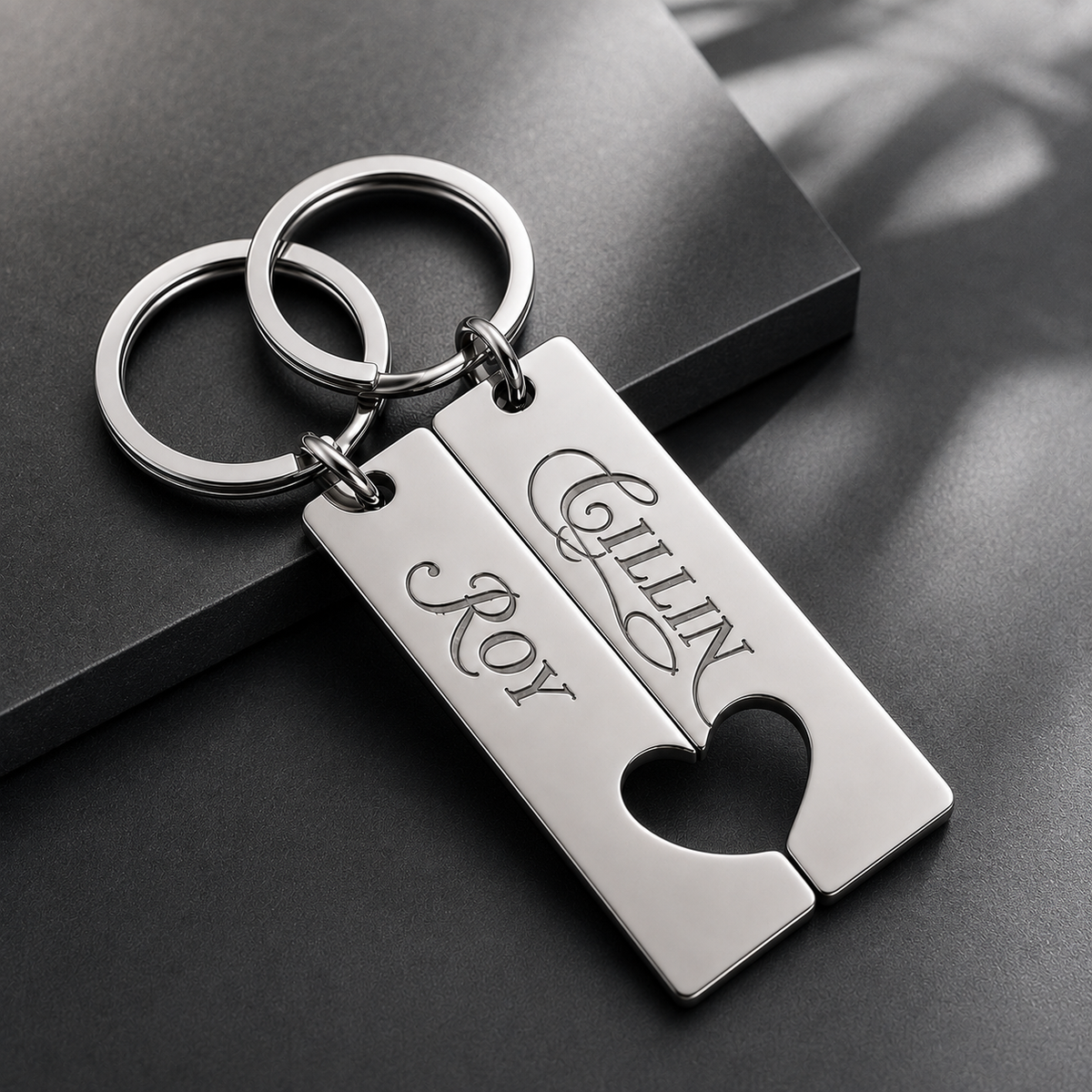 Personalized Stainless Steel Heart Keychain