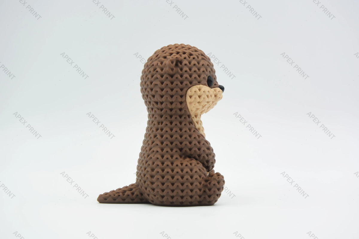 3D Printed Crochet-Style Otter Figurine