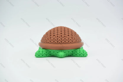3D Printed Crochet-Style Sea Turtle Figurine
