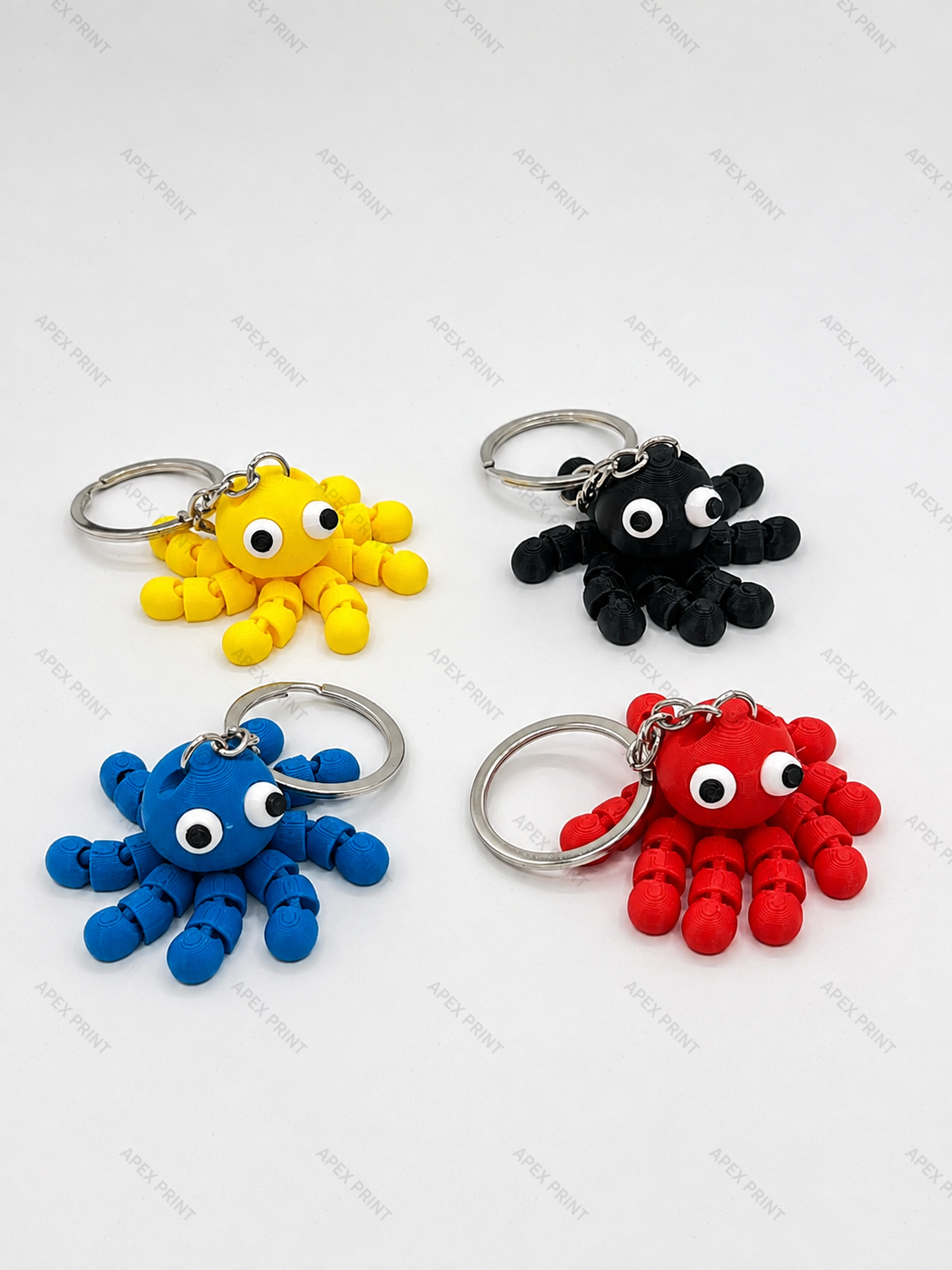 3D Printed Octopus Keychain - 0000