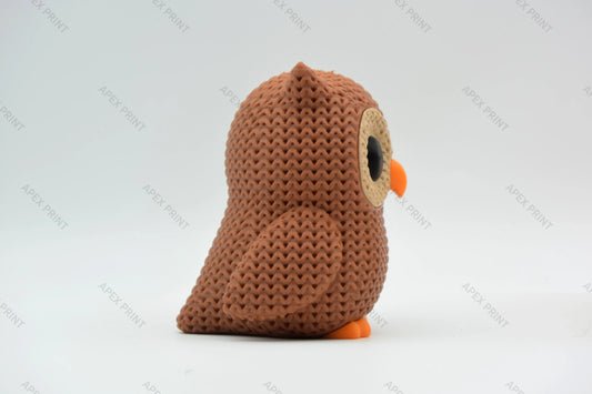 3D Printed Crochet-Style Owl Figurine
