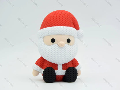 3D Printed Crochet-Style Santa Figurine