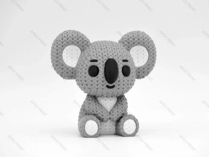 3D Printed Crochet-Style Koala Figurine