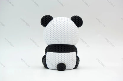 3D Printed Crochet-Style Panda Figurine