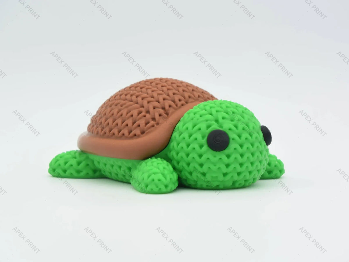 3D Printed Crochet-Style Sea Turtle Figurine