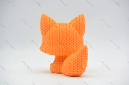 3D Printed Crochet-Style Fox Figurine