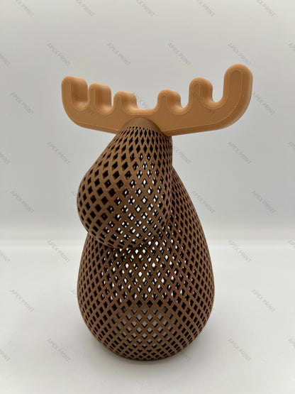 3D Printed Lattice Moose Figurine