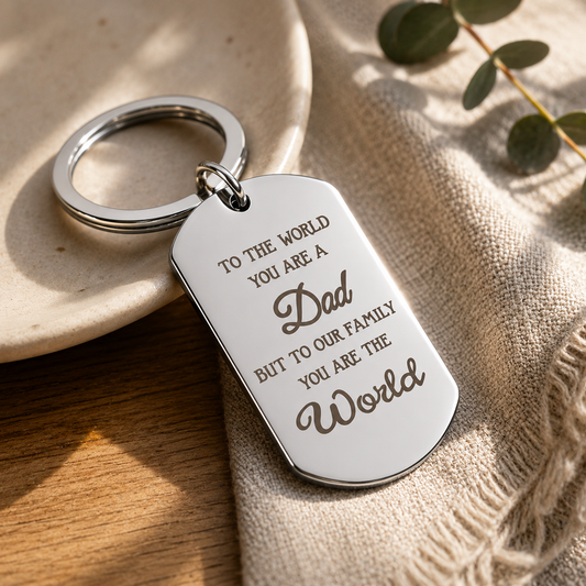 Personalized Stainless Steel Military Keychain