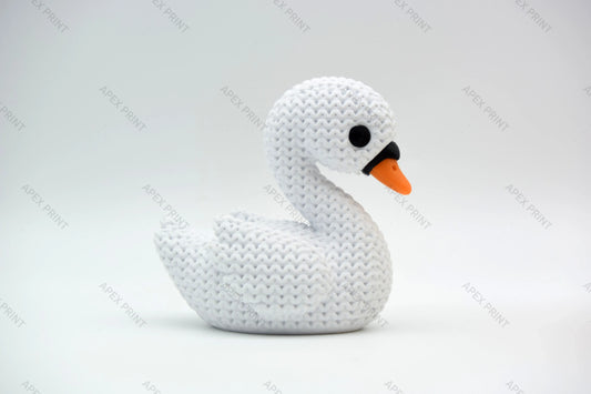 3D Printed Crochet-Style Swan Figurine