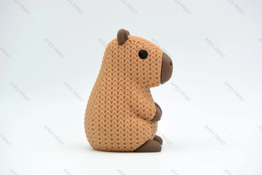 3D Printed Crochet-Style Capybara Figurine