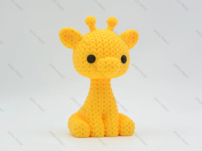 3D Printed Crochet-Style Giraffe Figurine