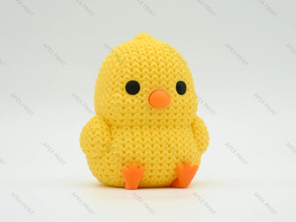 3D Printed Crochet-Style Chick Figurine