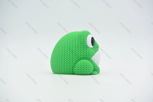 3D Printed Crochet-Style Frog Figurine