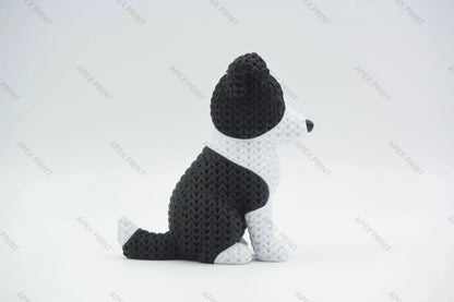 3D Printed Crochet-Style Shepherd Dog Figurine