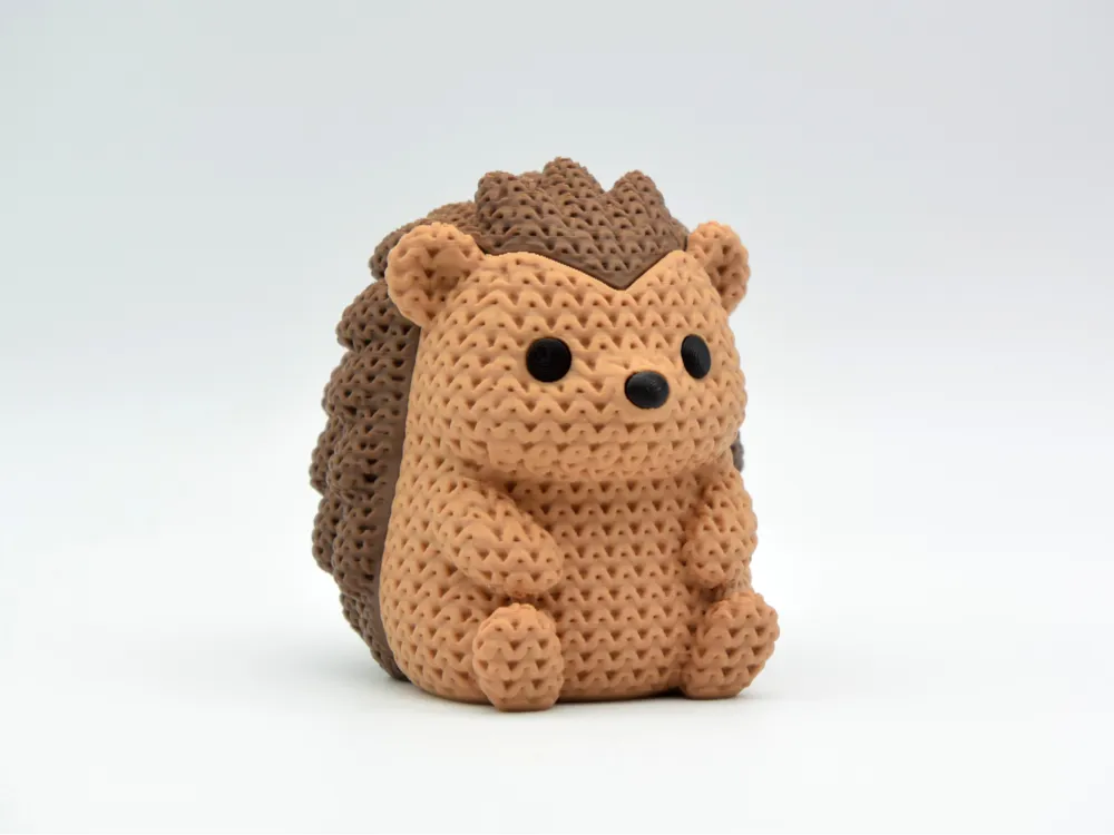 3D Printed Crochet-Style Hedgehog Figurine
