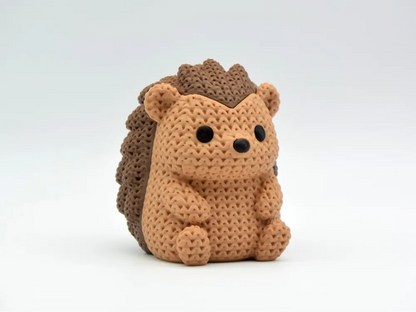 3D Printed Crochet-Style Hedgehog Figurine
