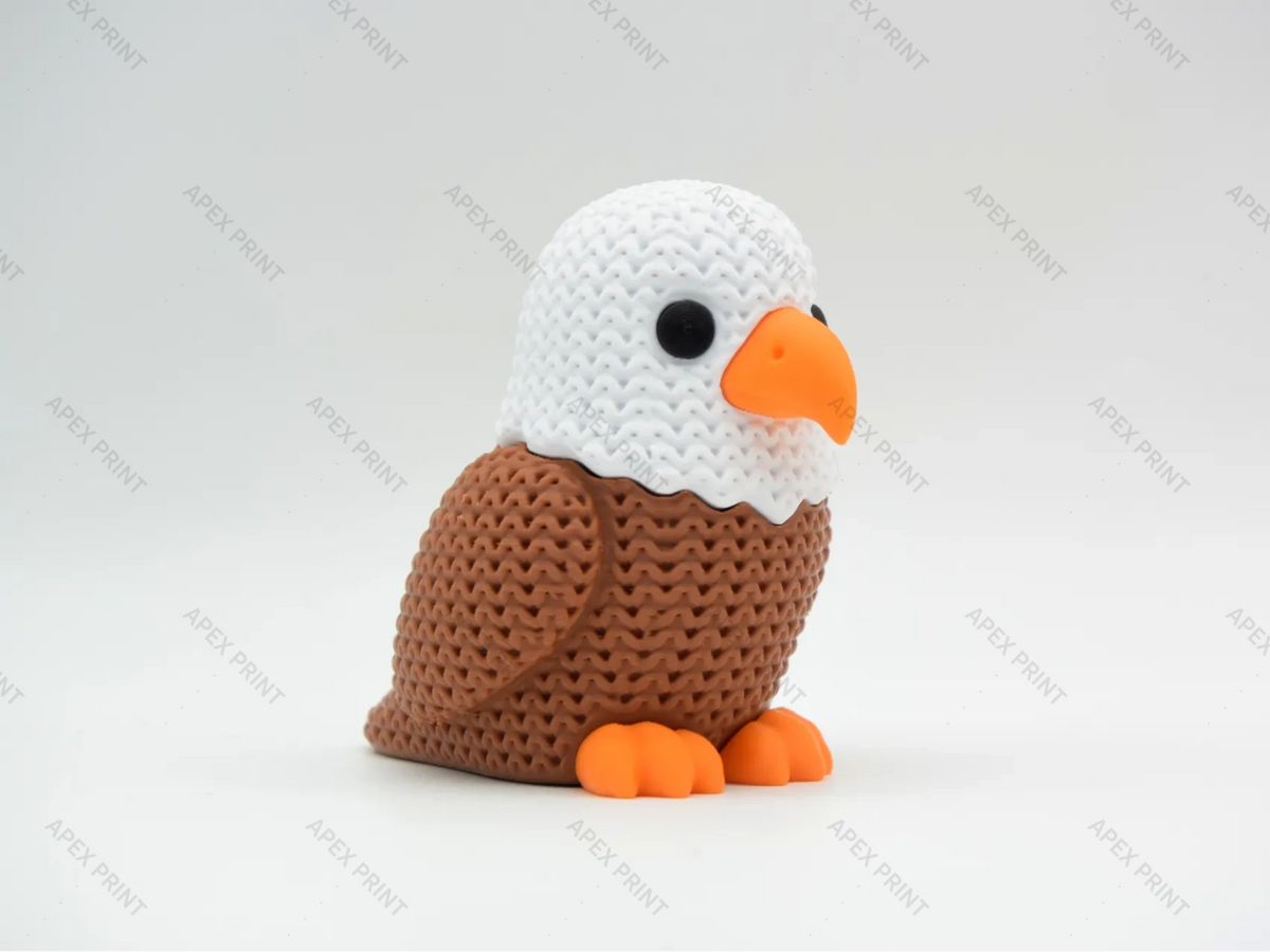 3D Printed Crochet-Style Eagle Figurine