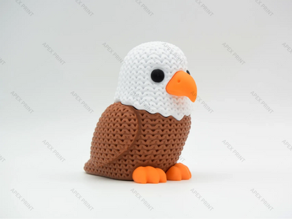 3D Printed Crochet-Style Eagle Figurine