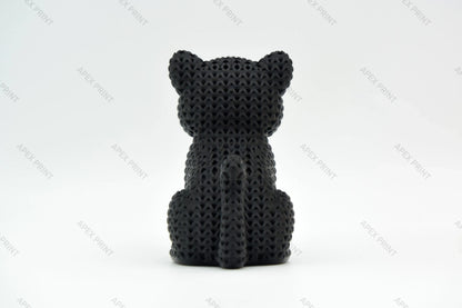 3D Printed Crochet-Style Panther Figurine