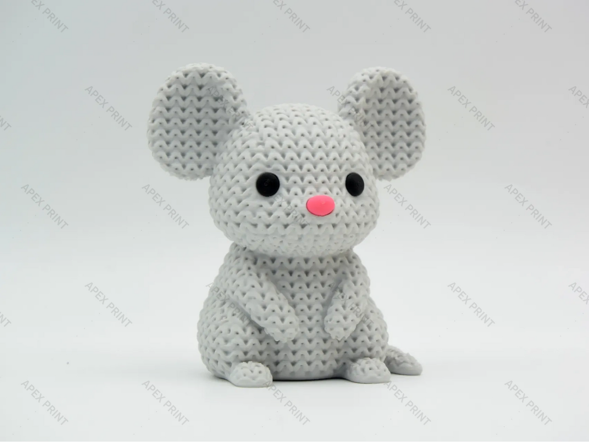 3D Printed Crochet-Style Mouse Figurine