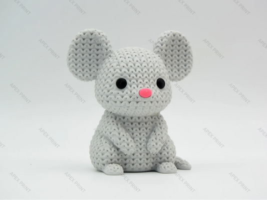 3D Printed Crochet-Style Mouse Figurine