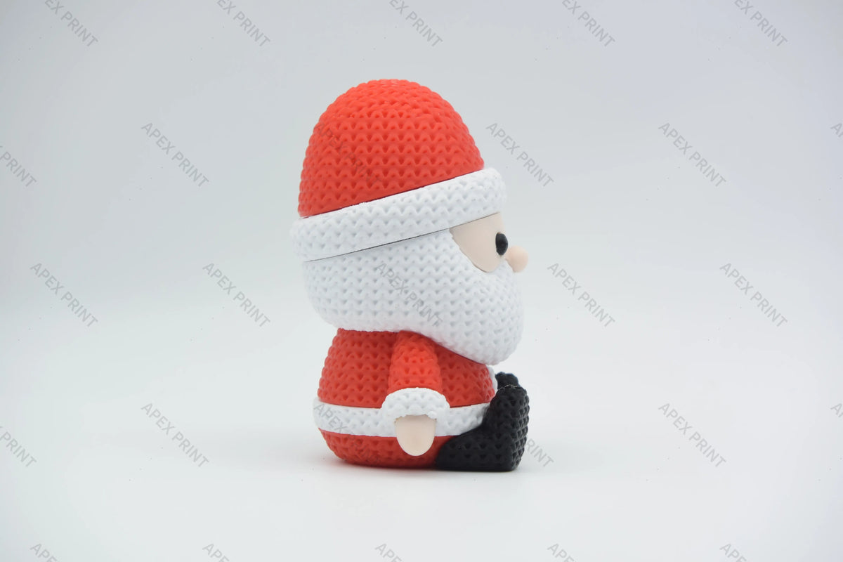 3D Printed Crochet-Style Santa Figurine