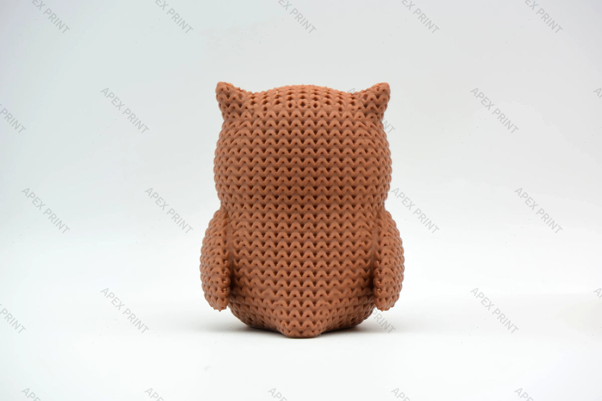 3D Printed Crochet-Style Owl Figurine