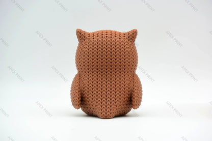 3D Printed Crochet-Style Owl Figurine